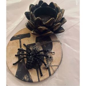 Vintage SPARKLE SPIDER NECKLACE